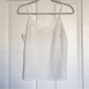 Topshop V-Neck Inset Camisole Top in Ivory, size 6 (fits like 2-4)